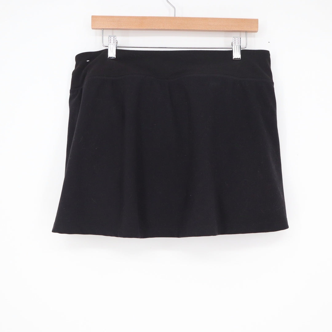 Reebok Womens Black Athletic Skort XL Built-in Shorts Pocket