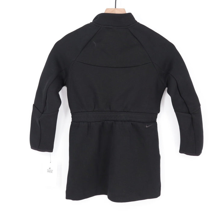 Nike Girls Tech Fleece Quarter Zip Dress Black Size 6X NEW