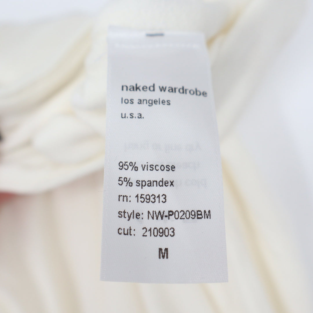 Naked Wardrobe Baby Mama Biker Shorts Cream Medium