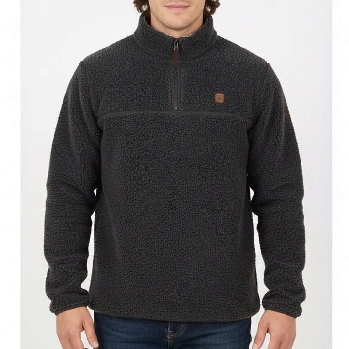 Coleman Sherpa Jacket Mens XL Black 1/4 Zip Long Sleeve Mock Neck Outdoor Wear