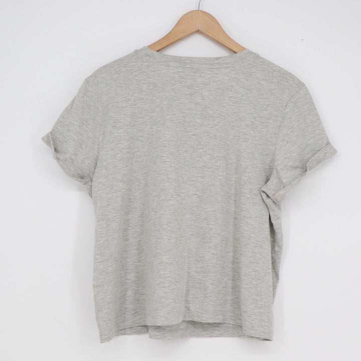 Jessica Simpson Womens Heather Gray Ticket Stub Graphic T-Shirt L