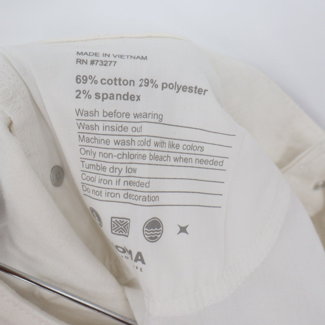 Sonoma Goods For Life Womens Skinny Jeans Cream Off-White Size 12