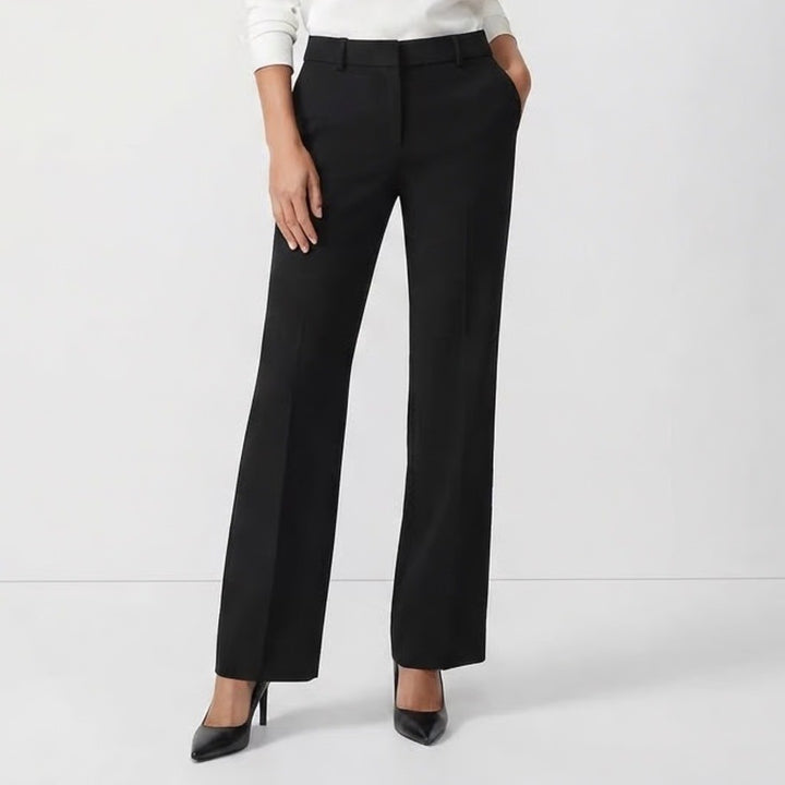 Ann Taylor LOFT Julie Trouser Black Straight Leg Dress Pants Petite 2P