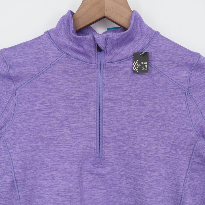DSG Girls Large 14 Frozen Purple Spacedye Cold Weather Compression 1/4 Zip Top