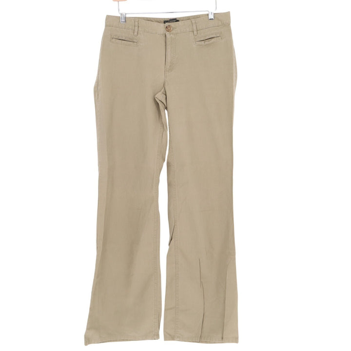 Banana Republic Chino Pants Women's 8 Beige Cotton Preppy Mid Rise Wide Leg