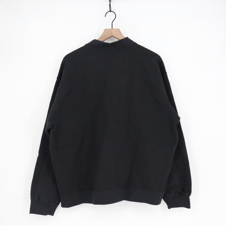 American Giant Fleece Bomber Jacket Mens Large Black Full Zip Cotton Relaxed Fit