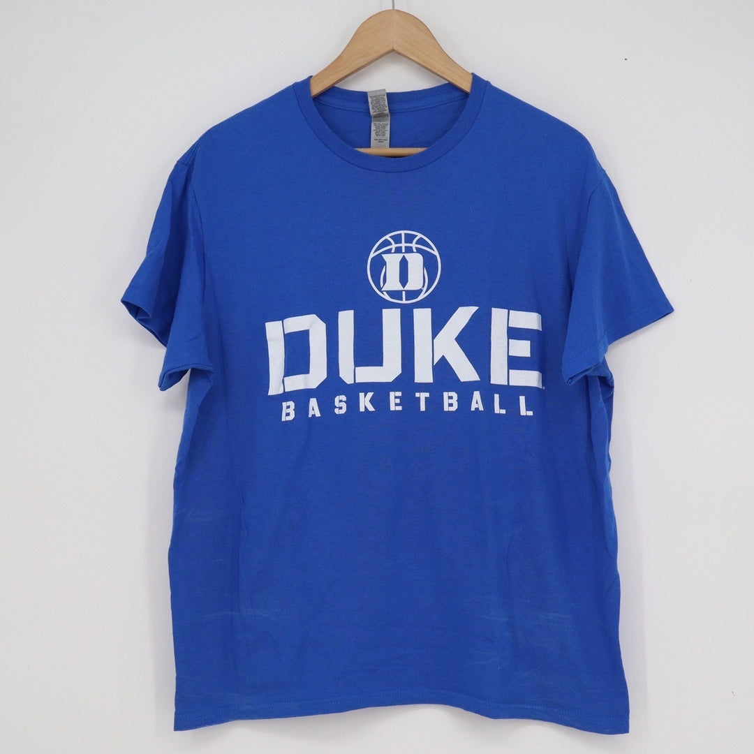 Duke Blue Devils Basketball T-Shirt Gildan Heavy Cotton Royal Blue Mens Medium