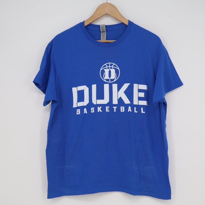 Duke Blue Devils Basketball T-Shirt Gildan Heavy Cotton Royal Blue Mens Medium