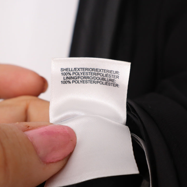 Nine West Dress Womens Large Shift Black Long Sleeve Tie Back Chiffon Excellent