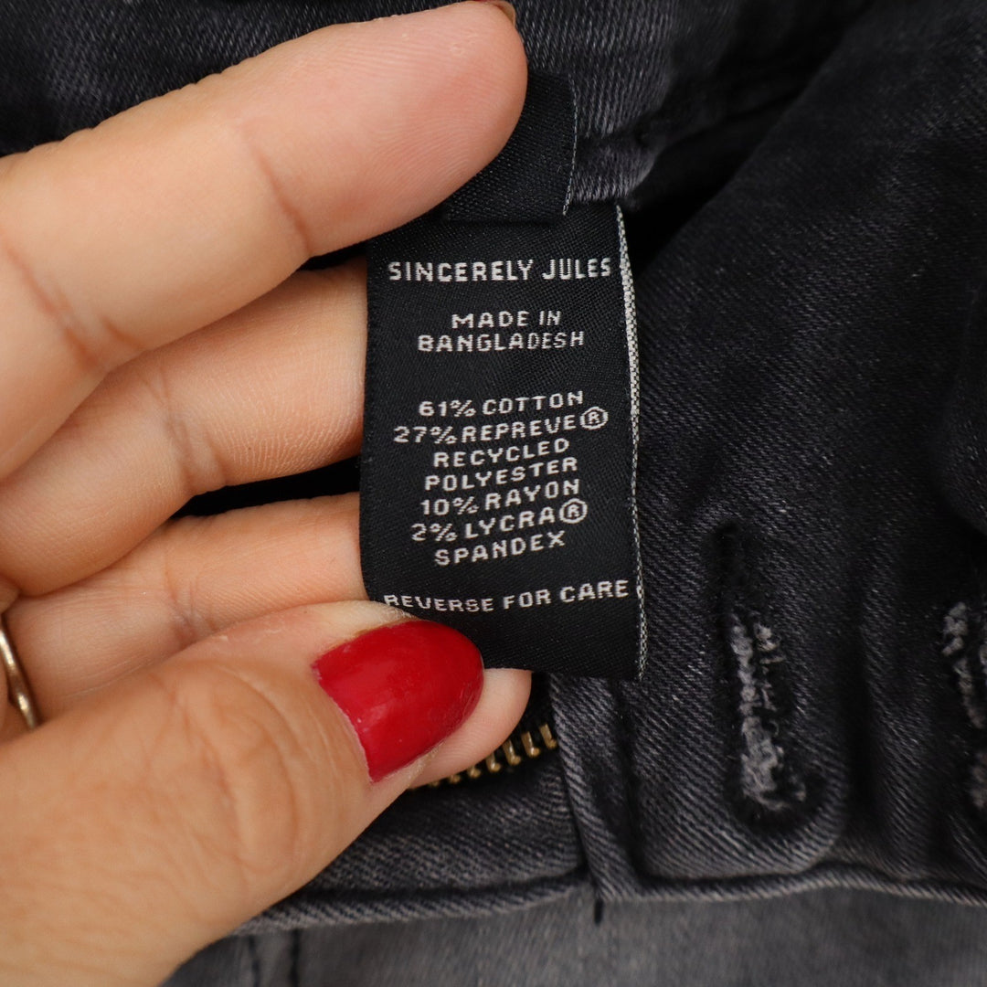 Sincerely Jules Womens Gray High Rise Flare Jeans Size 3/26 Double Button
