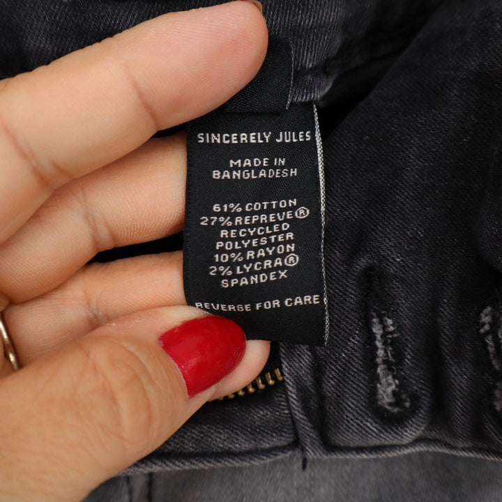 Sincerely Jules Womens Gray High Rise Flare Jeans Size 3/26 Double Button