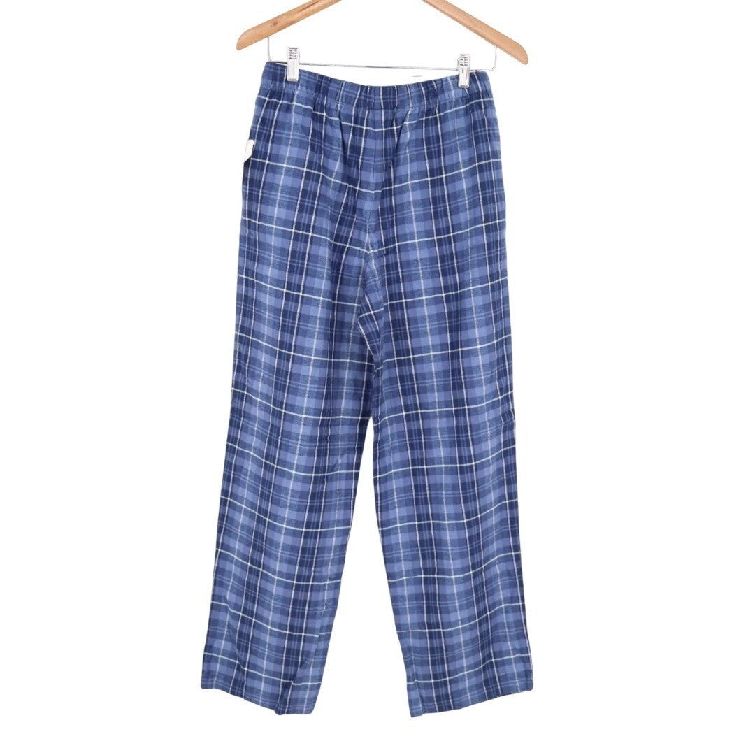 Charter Club Intimates Pajama Pants Womens Small Blue Plaid Drawstring Waist