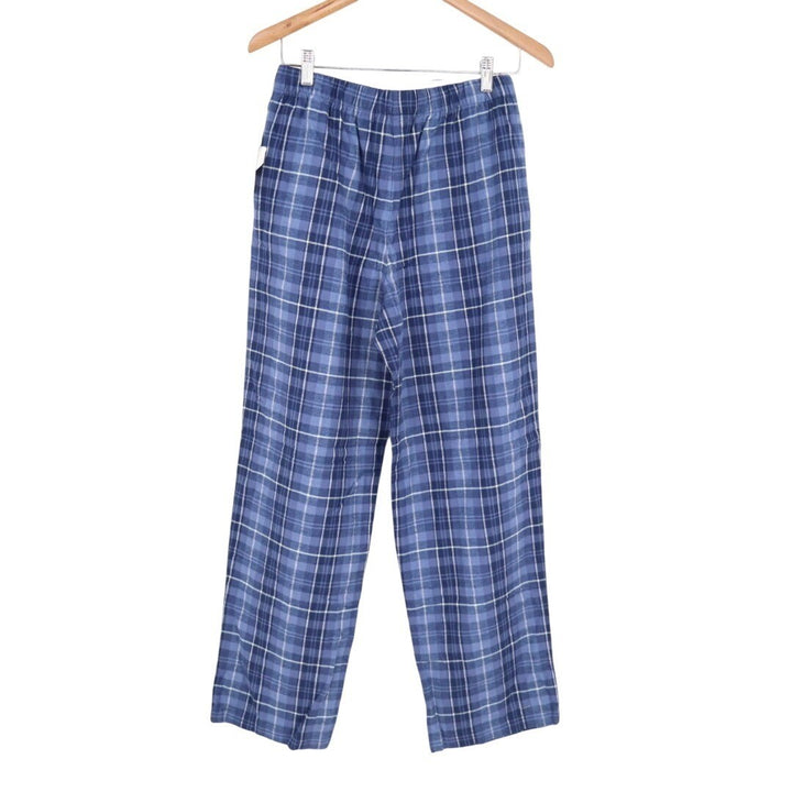 Charter Club Intimates Pajama Pants Womens Small Blue Plaid Drawstring Waist