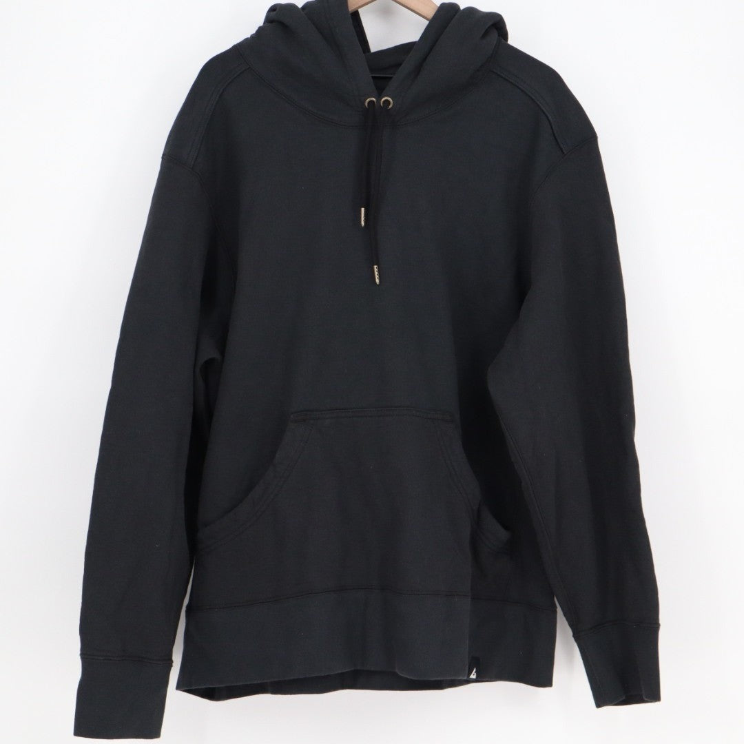 American Giant Classic Hoodie Mens 2XL Black Cotton Kangaroo Pocket Fleece Lined