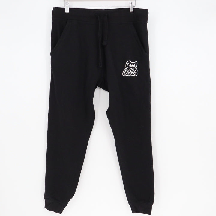 Cotton Heritage One of them Ones Black Jogger Sweatpants 2X Embroidered Patch