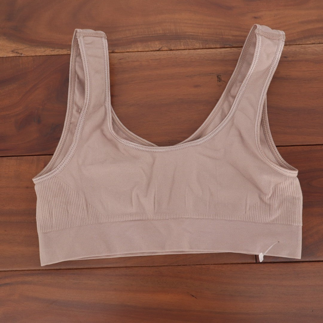 Bali One Smooth U Seamless Bralette Bra Women Small Blushing Pink Stretch Ribbed