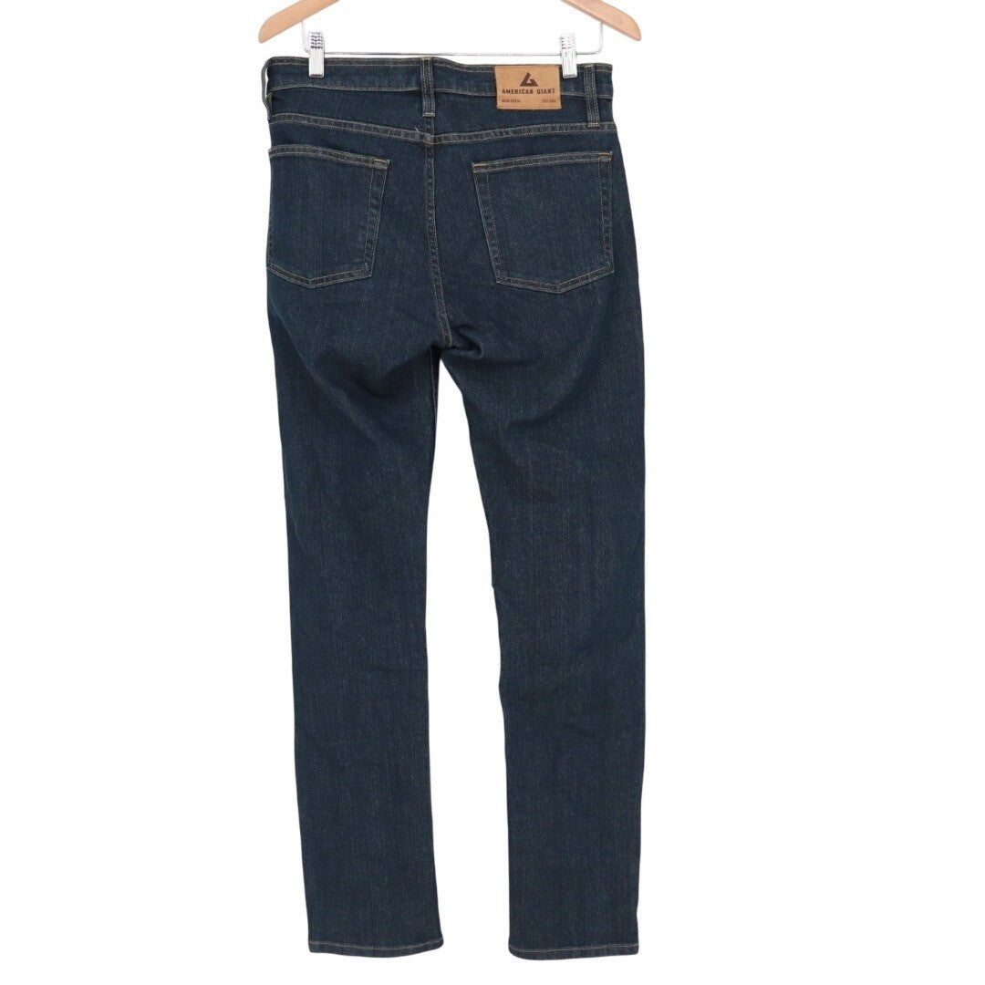 American Giant Dakota Skinny Jeans Womens 30x32 Blue Cotton Stretch Street Wear