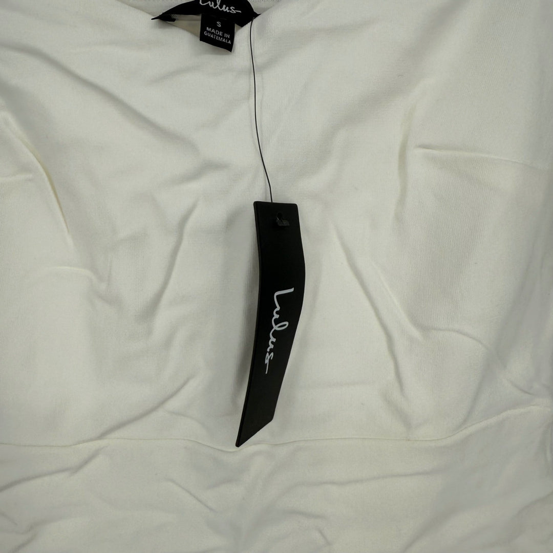 Lulus How Much I Care Ivory Off-The-Shoulder Midi Dress Size S