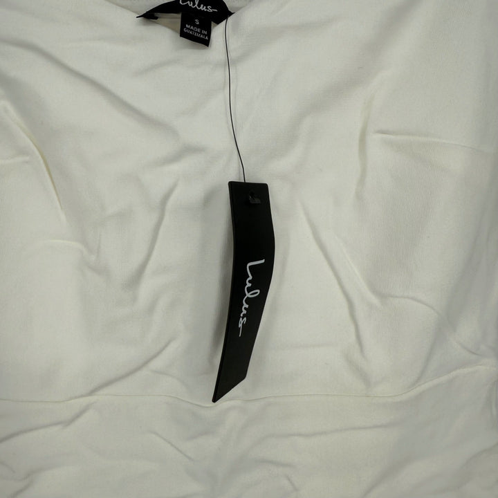 Lulus How Much I Care Ivory Off-The-Shoulder Midi Dress Size S
