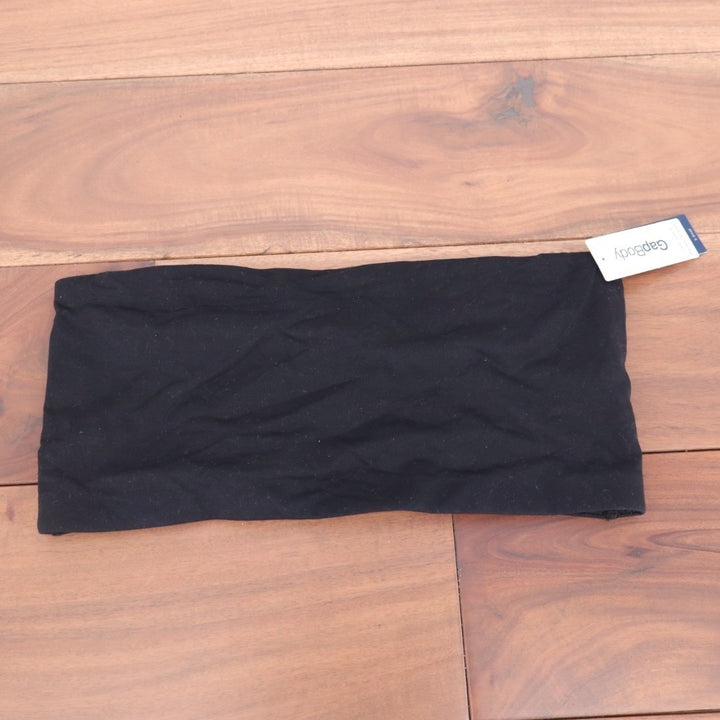 Gap Body Super Stretch Bandeau Bralette Bra Womens XS Black Strapless Wireless