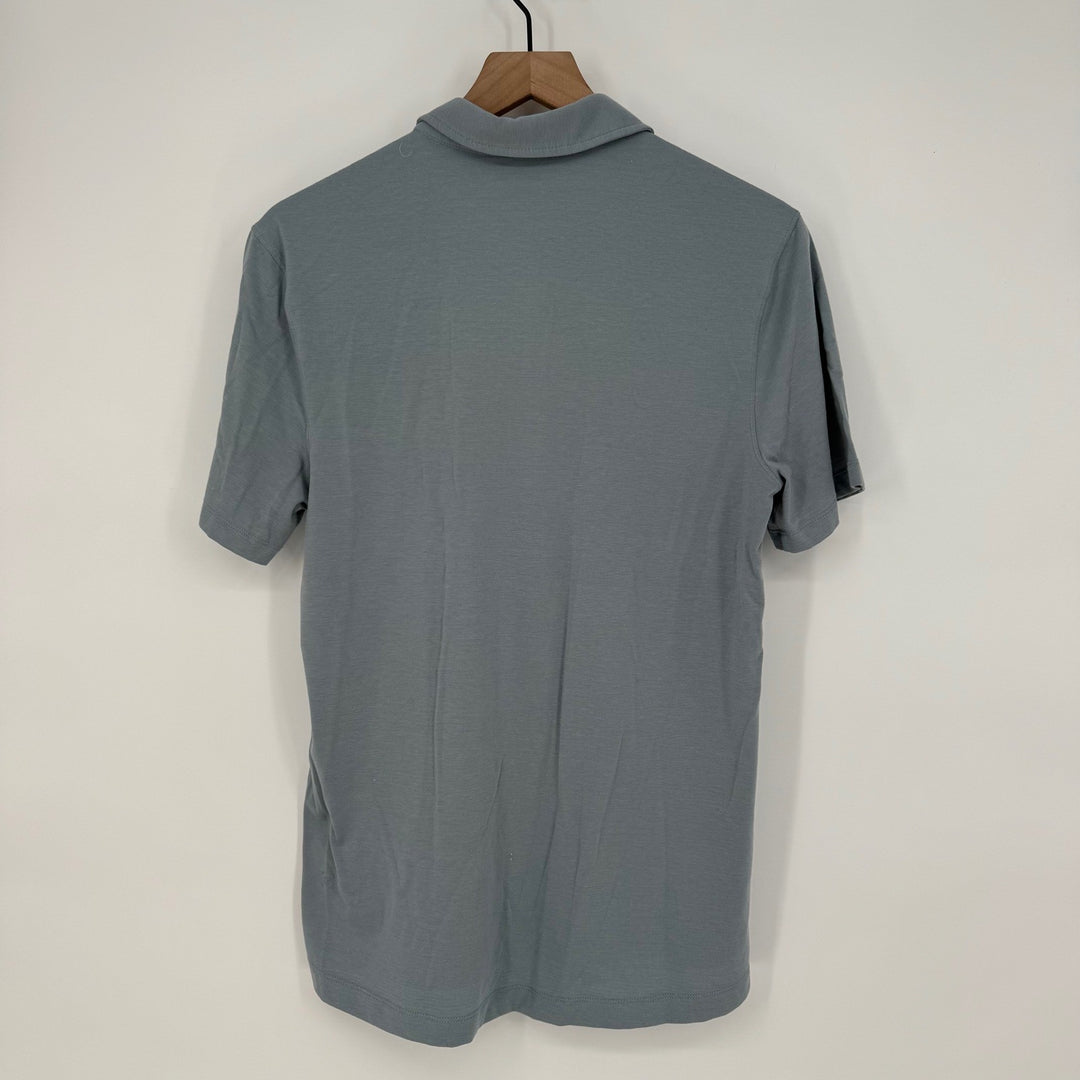Lululemon ABC Polo Shirt Mens Medium Short Sleeve Gray Performance Golf Casual