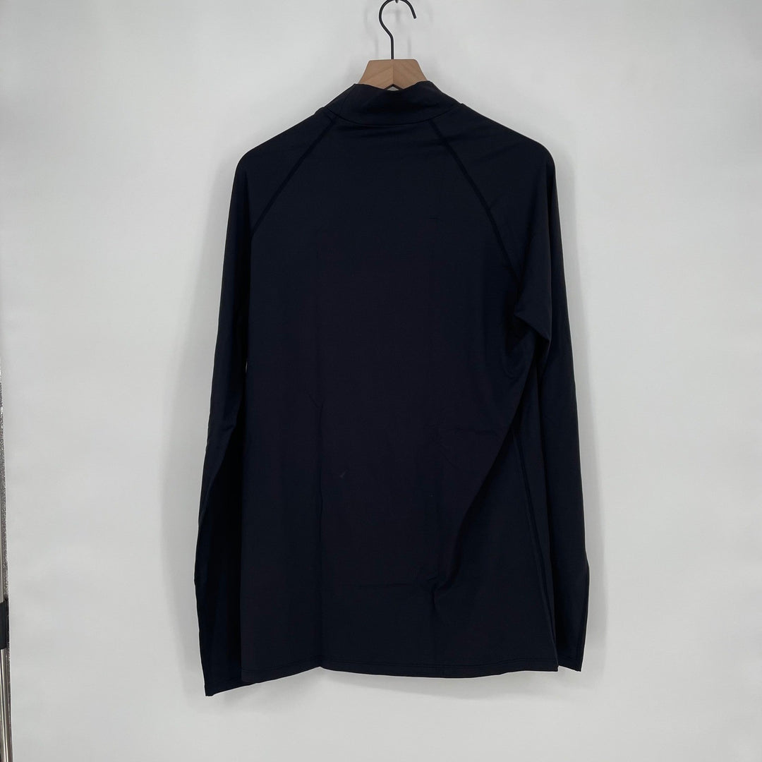 SParms Sun Protection Body Warm Long Sleeve Mock Neck Shirt Top XL Black UPF 50+