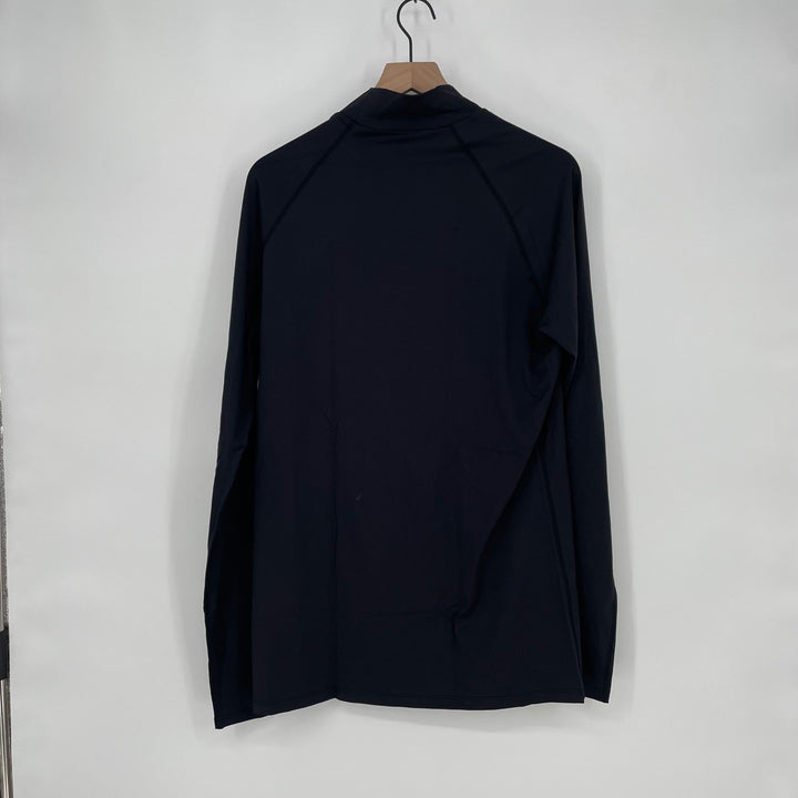 SParms Sun Protection Body Warm Long Sleeve Mock Neck Shirt Top XL Black UPF 50+