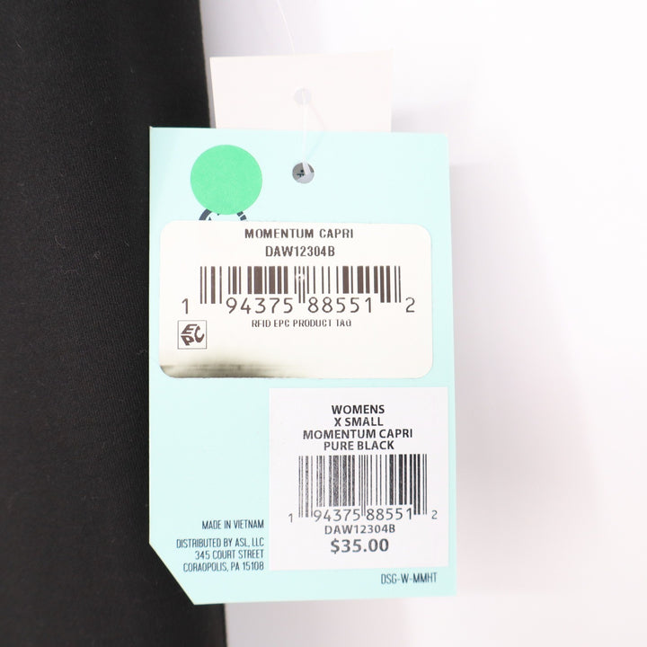 DSG Womens Momentum High Rise Capri Leggings Pure Black XS NEW