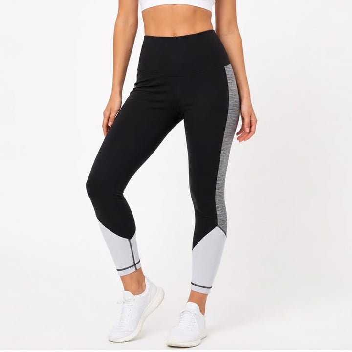 Old Navy Active Go-Dry Colorblock Crop Leggings Black Grey Womens Small