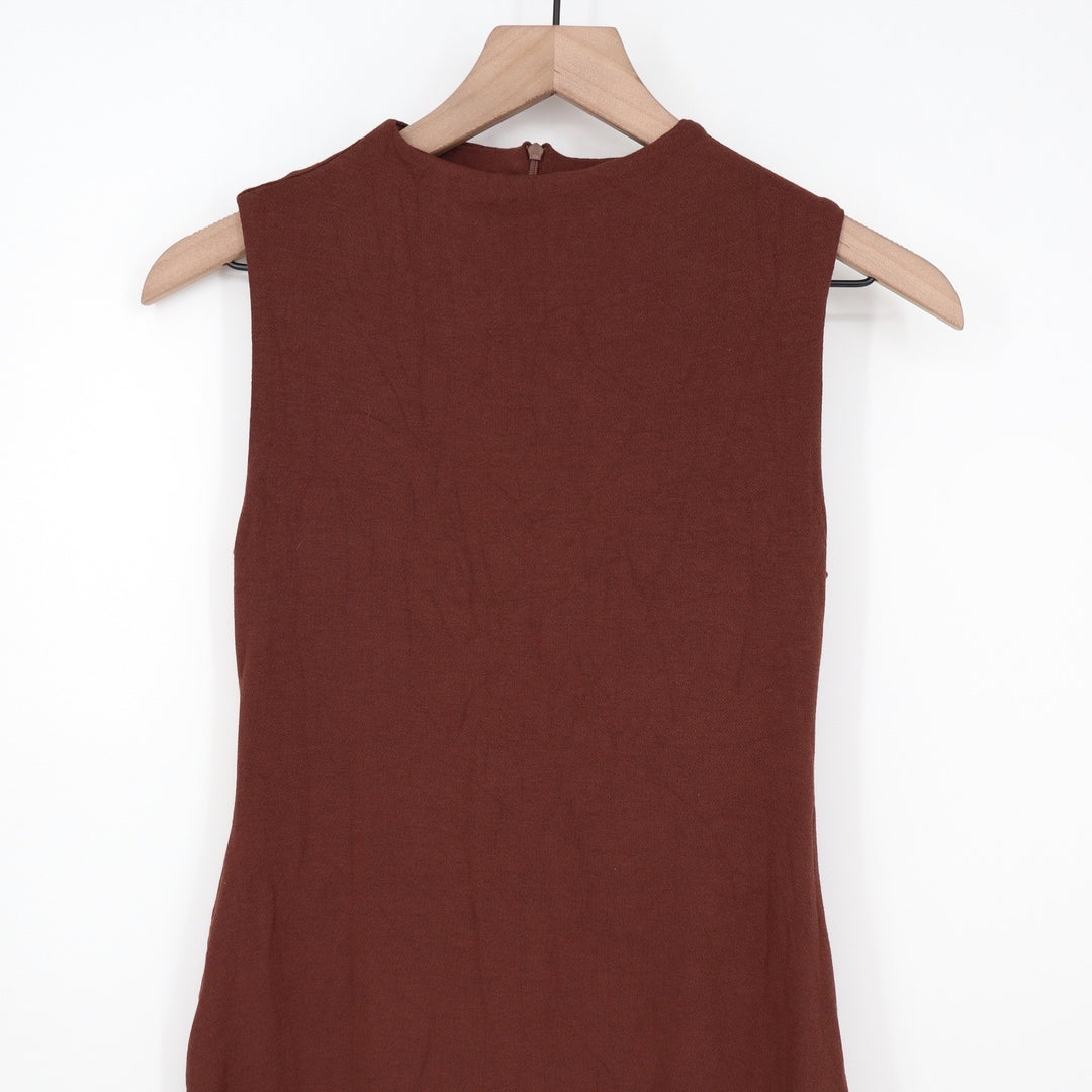 Naked Wardrobe Baby Mama Brown Mock Neck Sleeveless Romper XL
