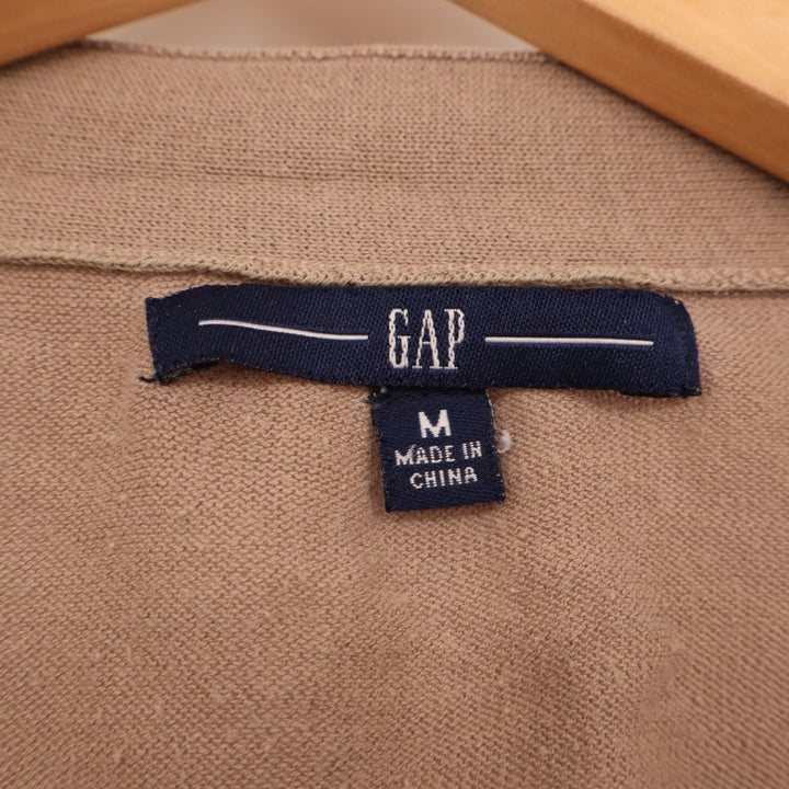 Gap Cardigan Sweater Womens Medium Brown Tight Knit Cotton V Neck Button Front