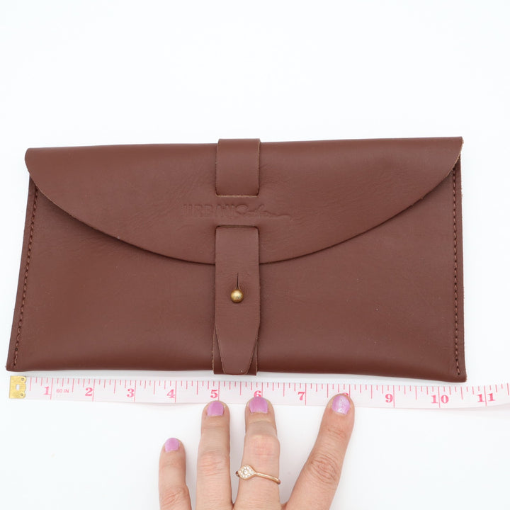 Urban Southern 5th Avenue Womens Clutch Wallet Chestnut Brown Full Grain Leather