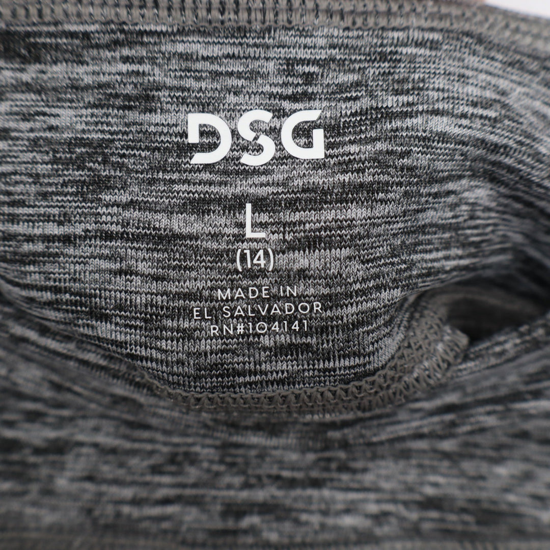 DSG Girls Cold Weather Compression Leggings Pure Black Spacedye Size L 14