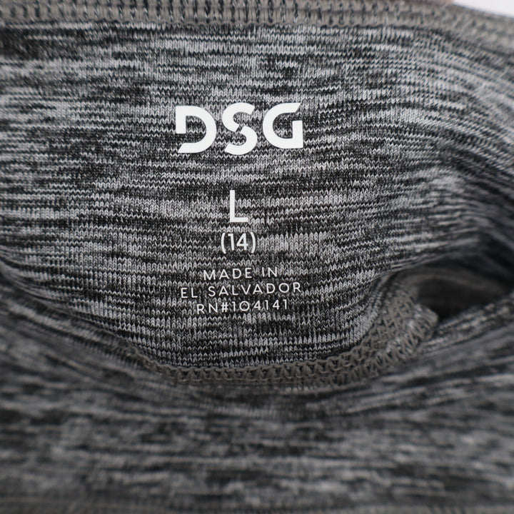 DSG Girls Cold Weather Compression Leggings Pure Black Spacedye Size L 14
