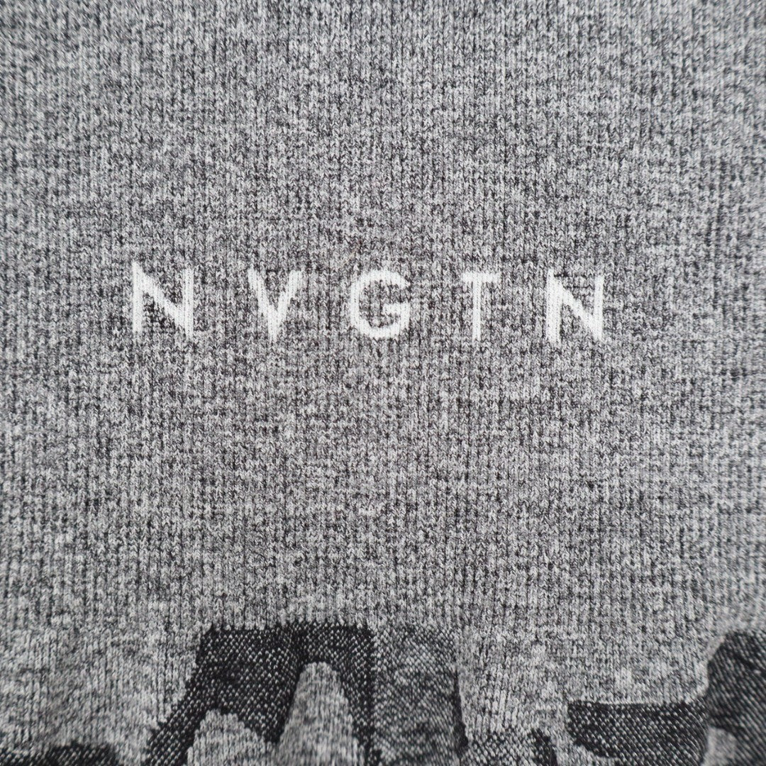 Nvgtn Seamless Leggings Women Small Black Gray Camo Stretch High-Waisted Workout