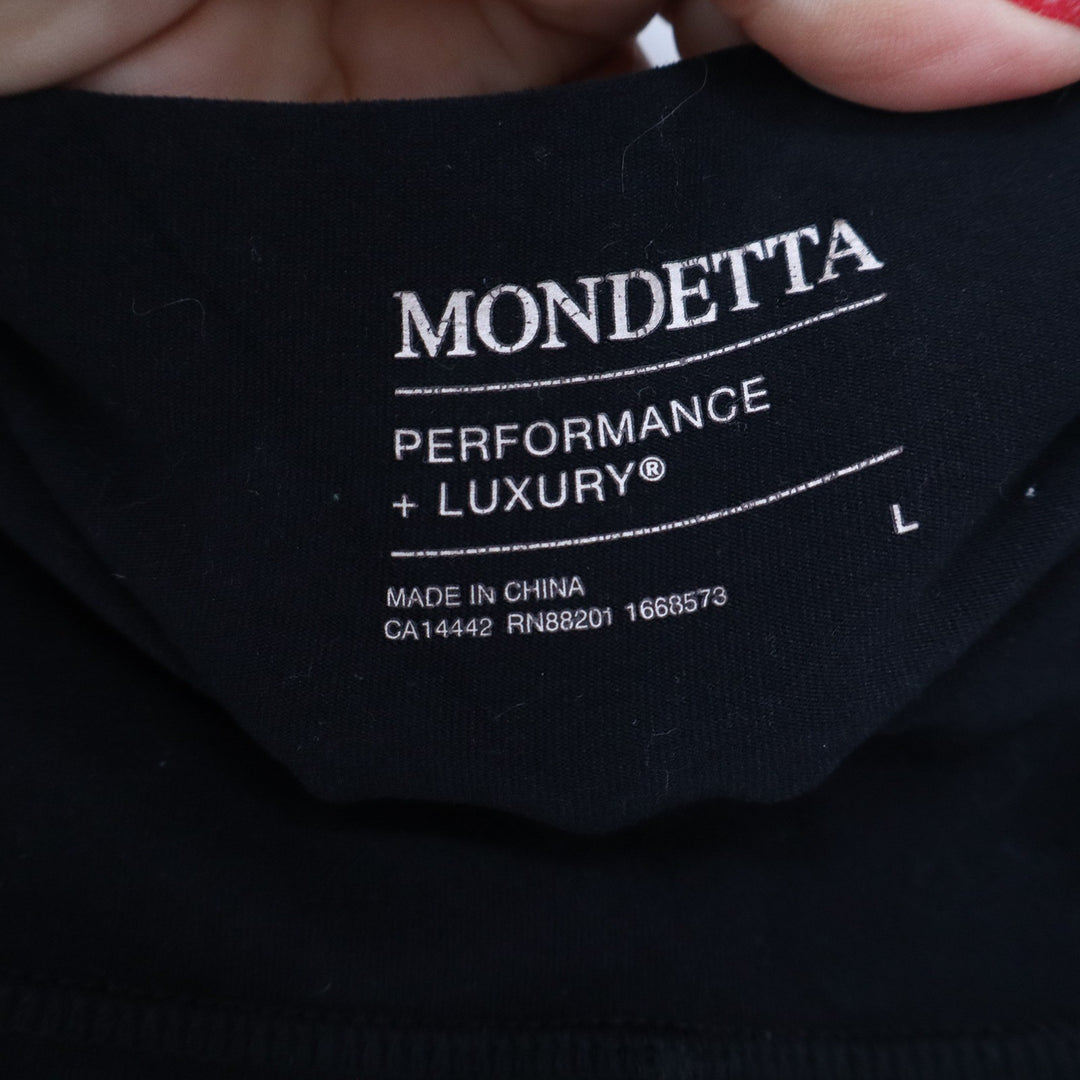 Mondetta Performance Luxury Black Leggings Side Pockets Women's Large
