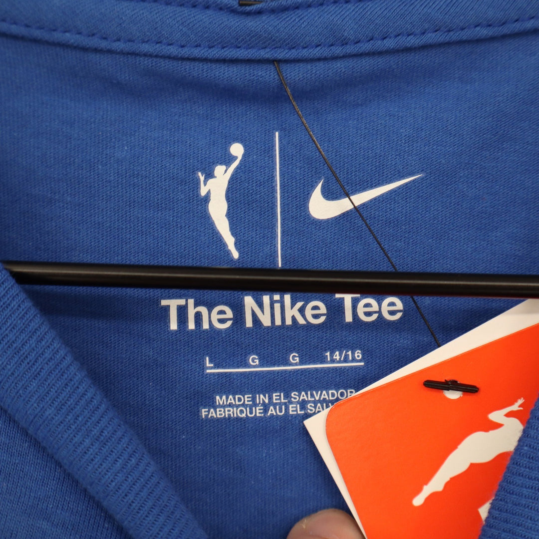 Nike Chicago Sky Angel Reese Rebel Edition Blue Youth Large T-Shirt 5 SkyTown