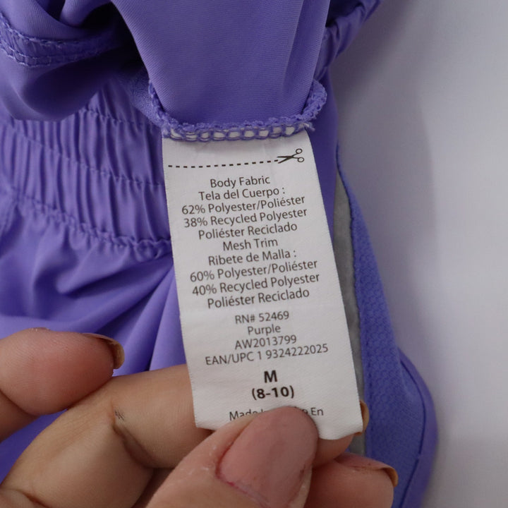 Athletic Works Womens Purple Mesh Trim Running Shorts Size M 8-10