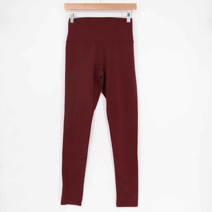 Offline by Aerie Leggings Womens Medium Maroon Stratch Knit High Rise Skinny Leg