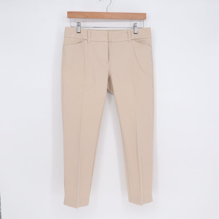 New York & Company Stretch Tapered Ankle Pants Beige Tan Size 4 Business Casual