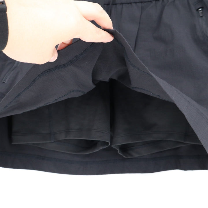 Athleta Soho Skort Womens Medium Black Nylon Stretch Zipper Pockets High Rise