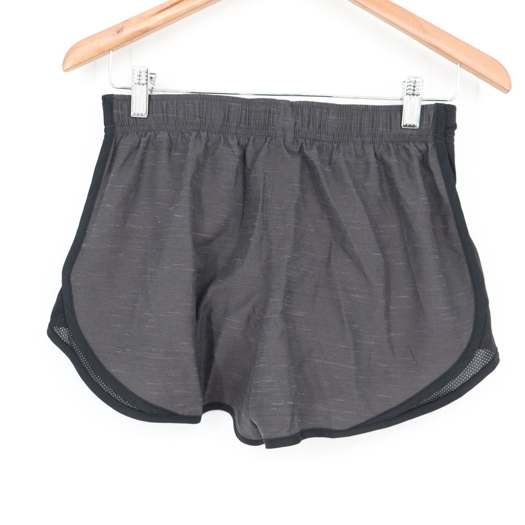 Nike Womens Dri-FIT Running Shorts Charcoal Gray Space Dye Mesh Size S