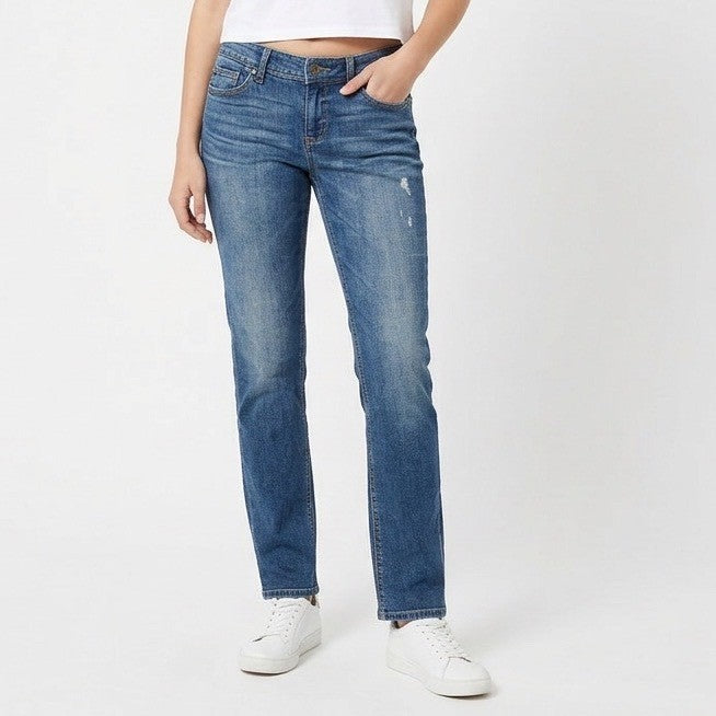 Ann Taylor Loft Modern Slim Jeans Womens 6 Blue Denim Cotton Stretch Skinny Leg