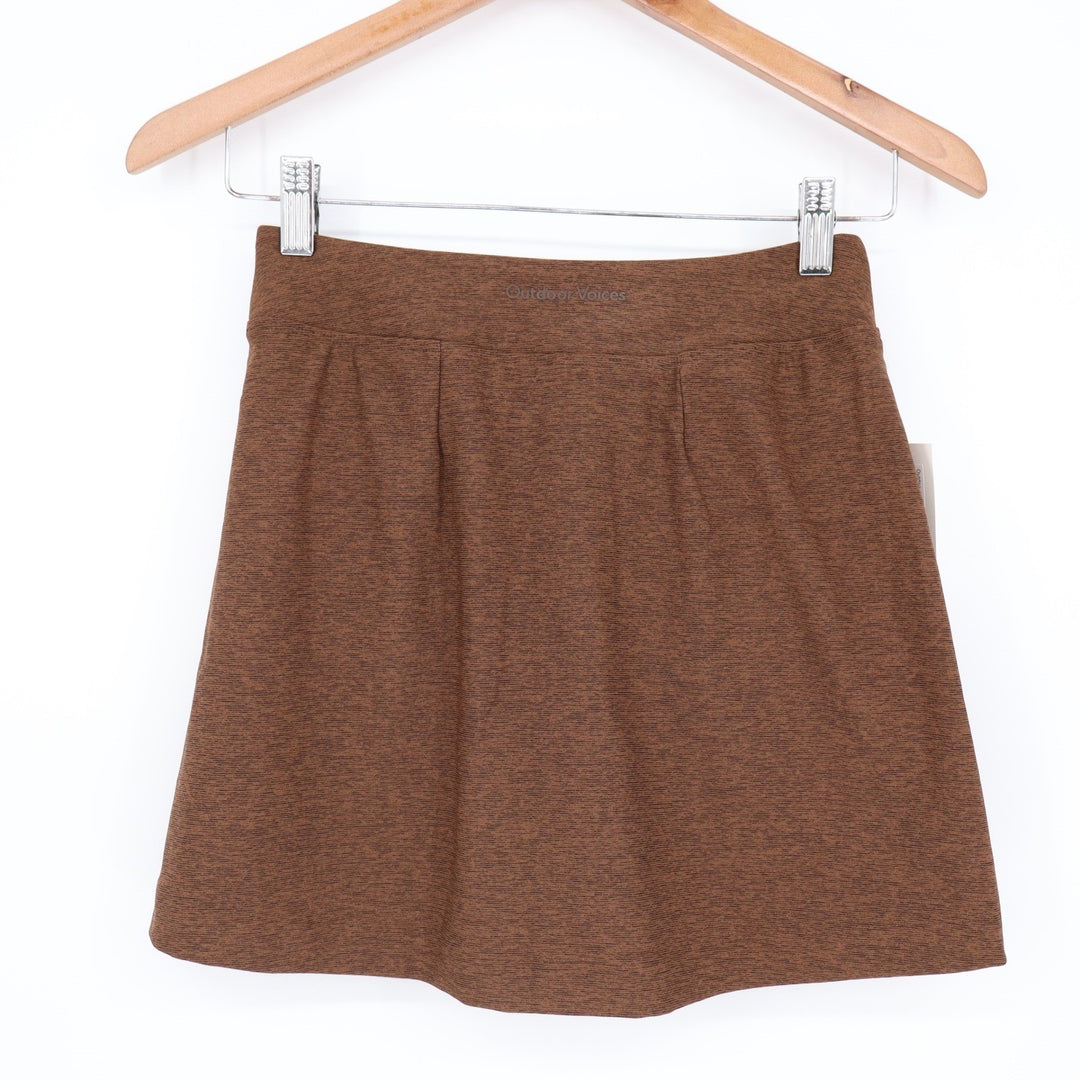 Outdoor Voices Court Skort 4.5 Chocolate Brown Athletic Tennis Skirt XS NEW