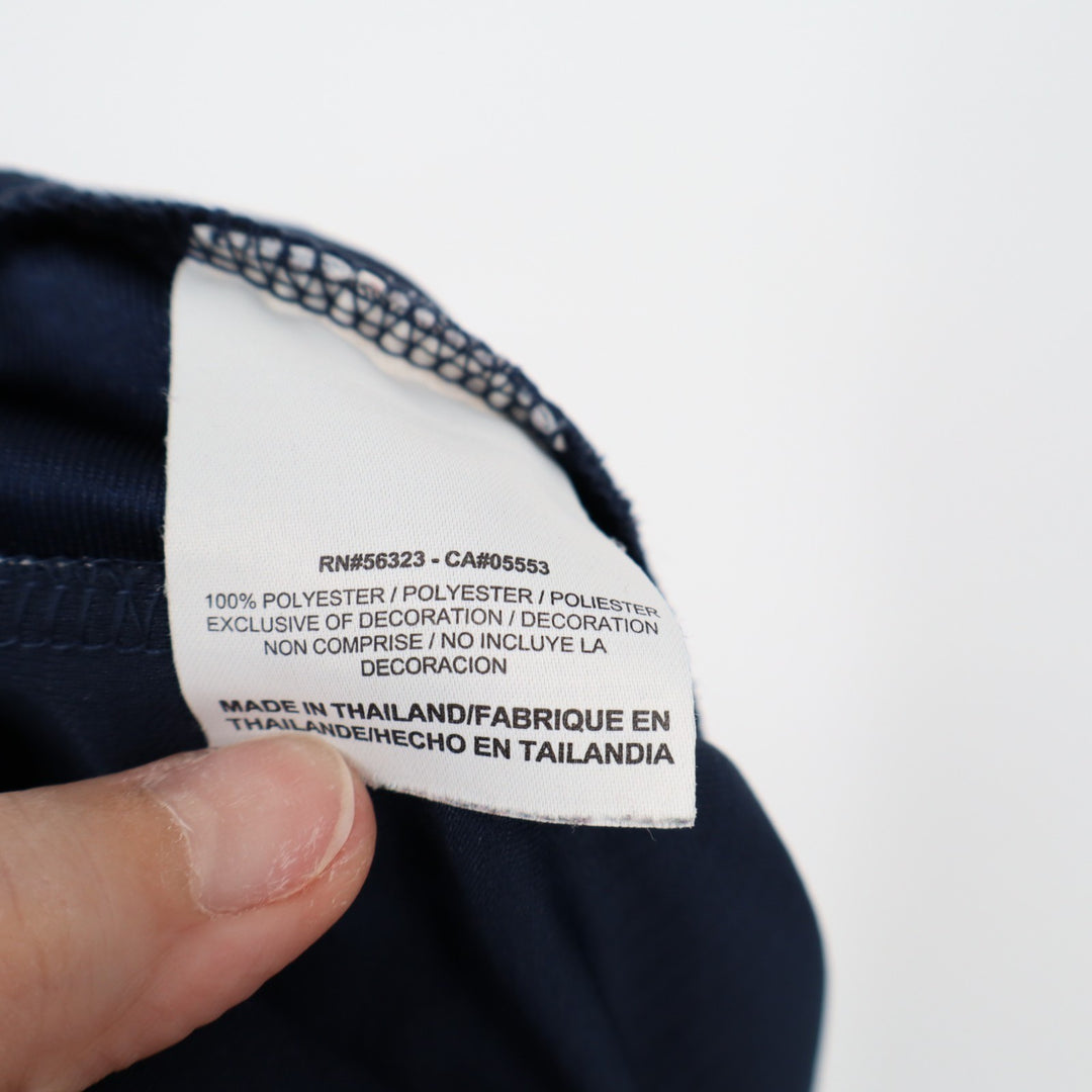 Nike Basketball Shorts Mens Medium Navy Blue Embroidered Swoosh Logo Athletic