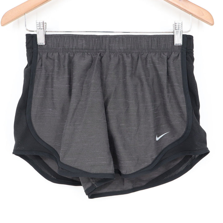 Nike Womens Dri-FIT Running Shorts Charcoal Gray Space Dye Mesh Size S