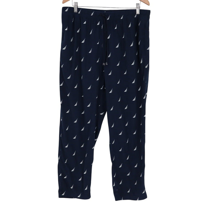 Nautica Sleepwear Navy Blue Sailboat Print Pajama Pants Size XL