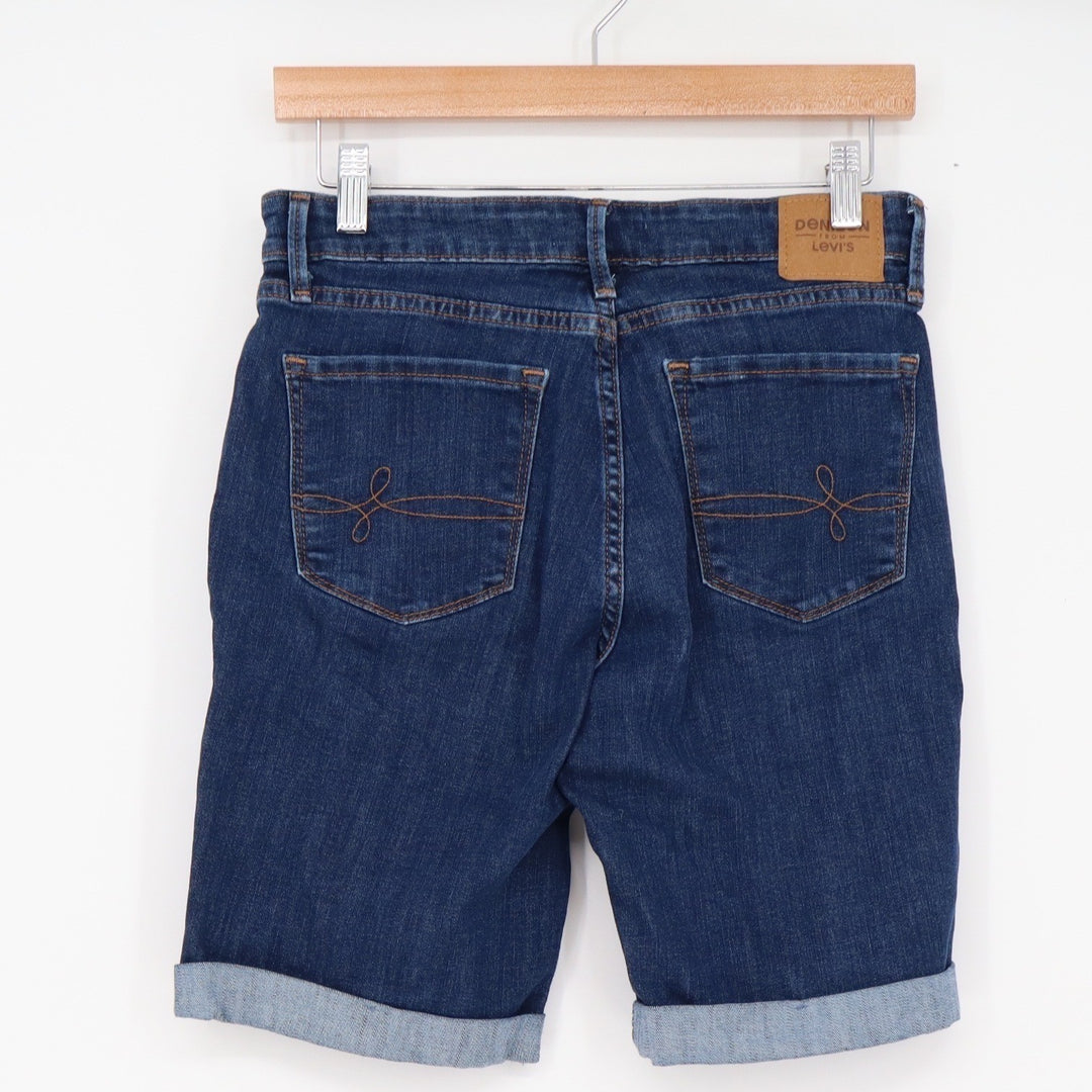 Denizen Bermuda Shorts Womens 6 Bermuda Dark Wash Denim Cuffed Excellent