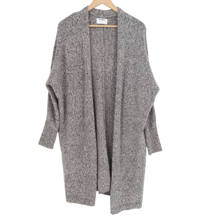 Old Navy Cardigan Sweater Womens Small Gray Knitted Cotton Stretch Open Front