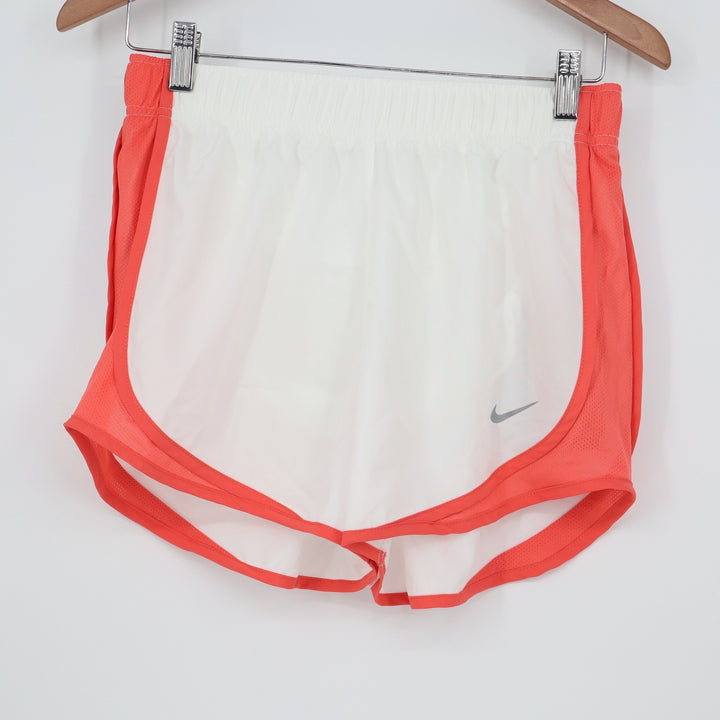 Nike Womens Tempo Dri-FIT Running Shorts White Coral Small NEW